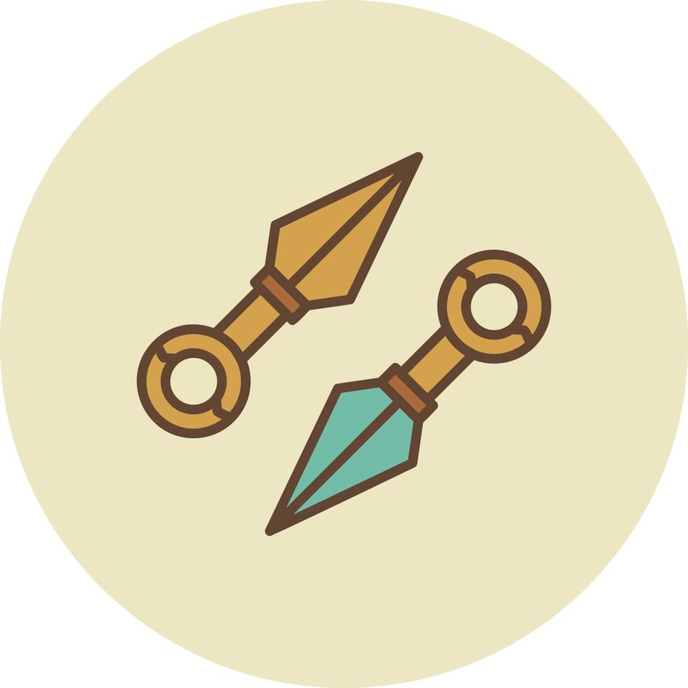 Kunai kreatives Icon-Design vektor