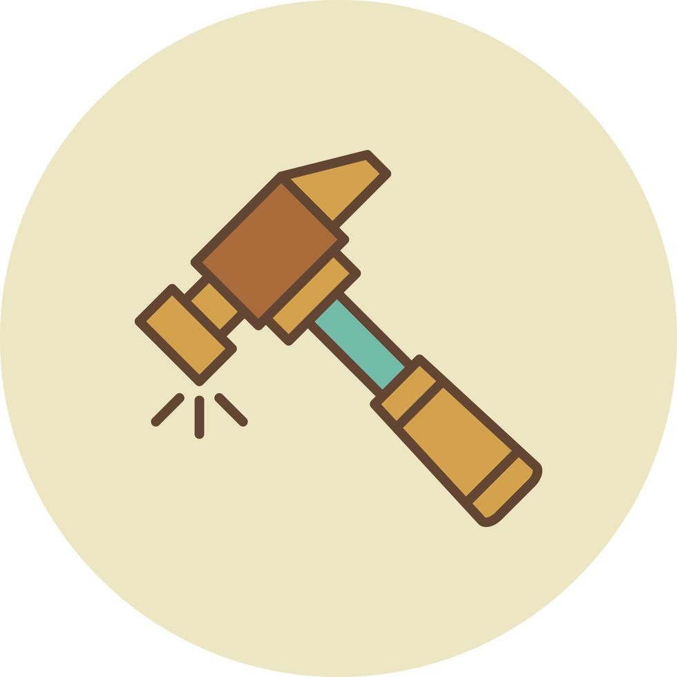 Hammer kreatives Icon-Design vektor