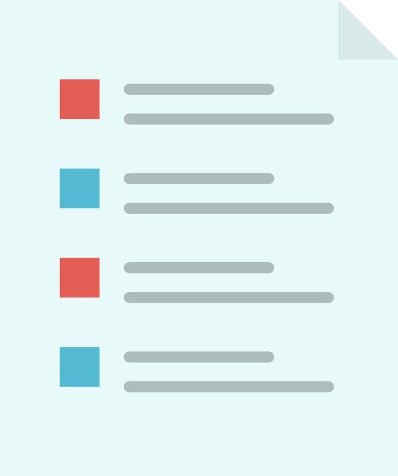 Checkliste Dateiliste prüfen Seite Aufgabe testen flaches Farbsymbol Vektorsymbol Banner Vorlage vektor
