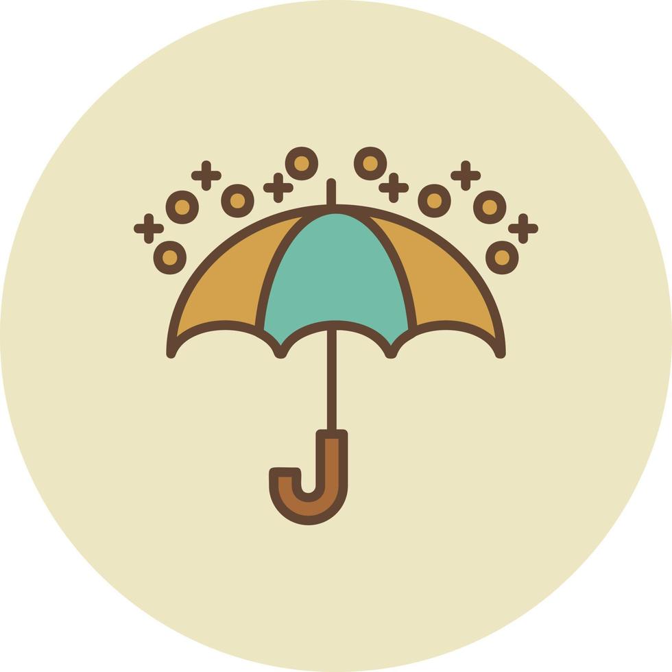 Regenschirm kreatives Icon-Design vektor