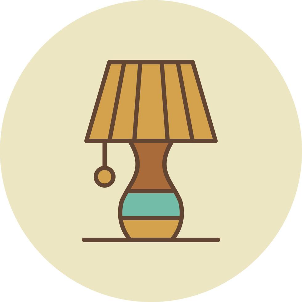tabell lampa kreativ ikon design vektor