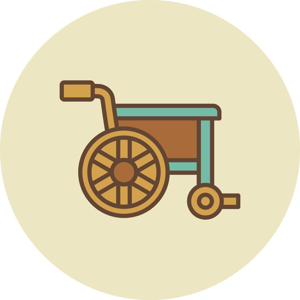 Rollstuhl kreatives Icon-Design vektor