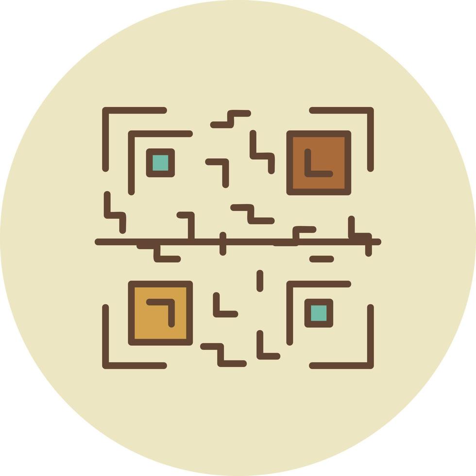 QR-Code kreatives Icon-Design vektor