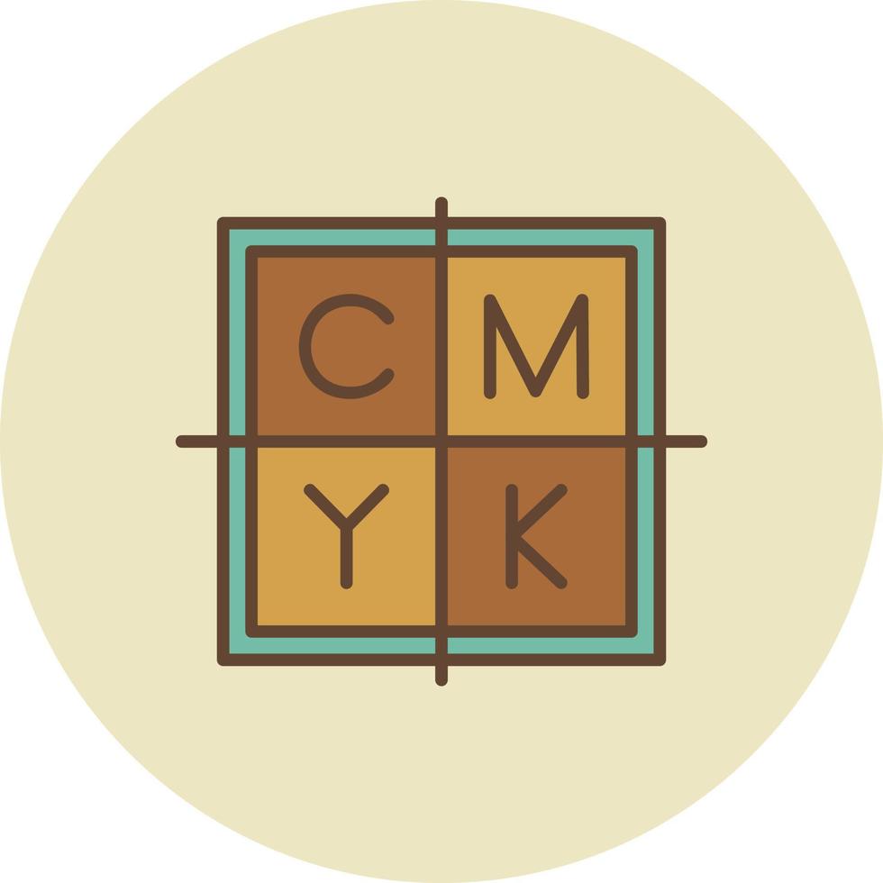 kreatives CMYK-Icon-Design vektor