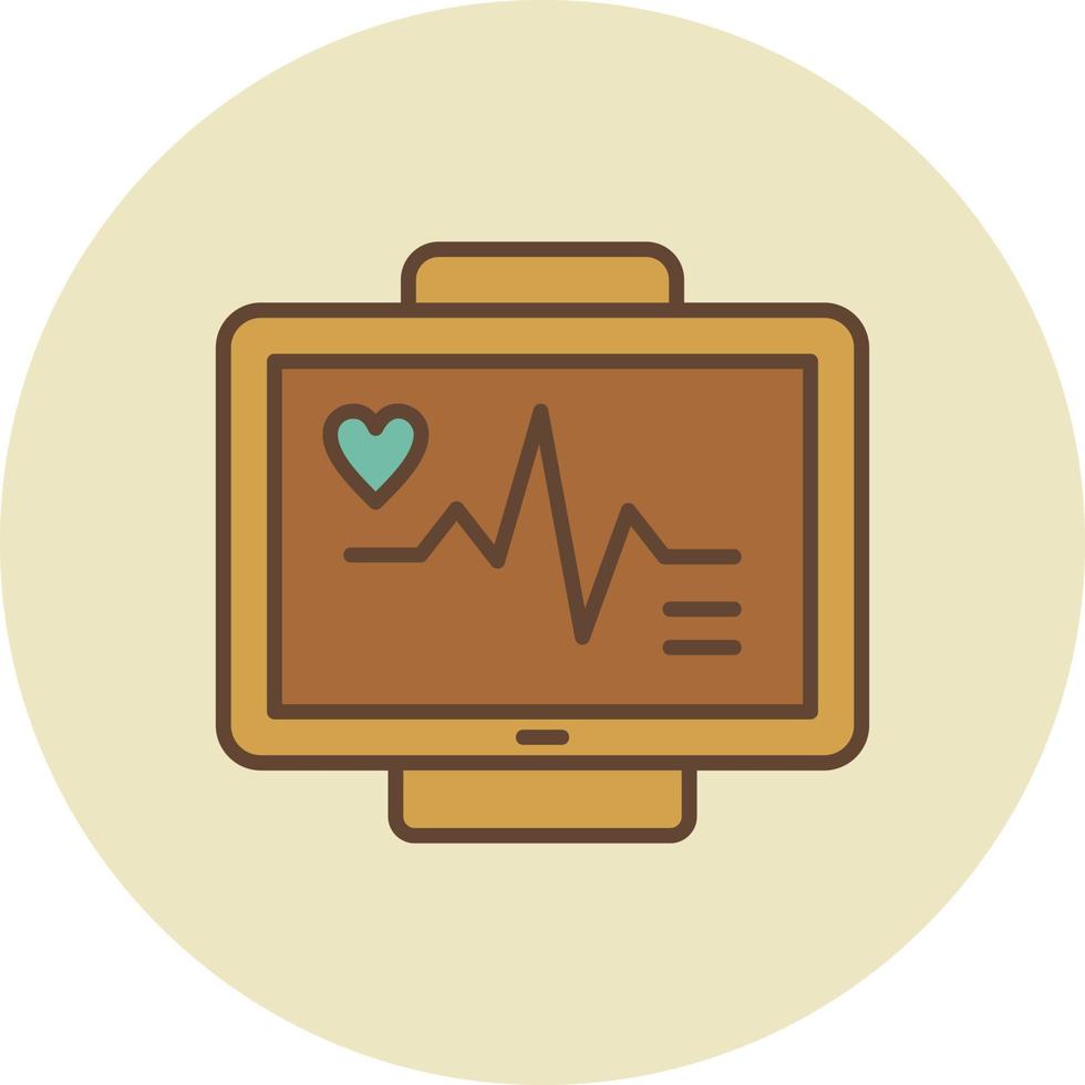 EKG-Monitor kreatives Icon-Design vektor