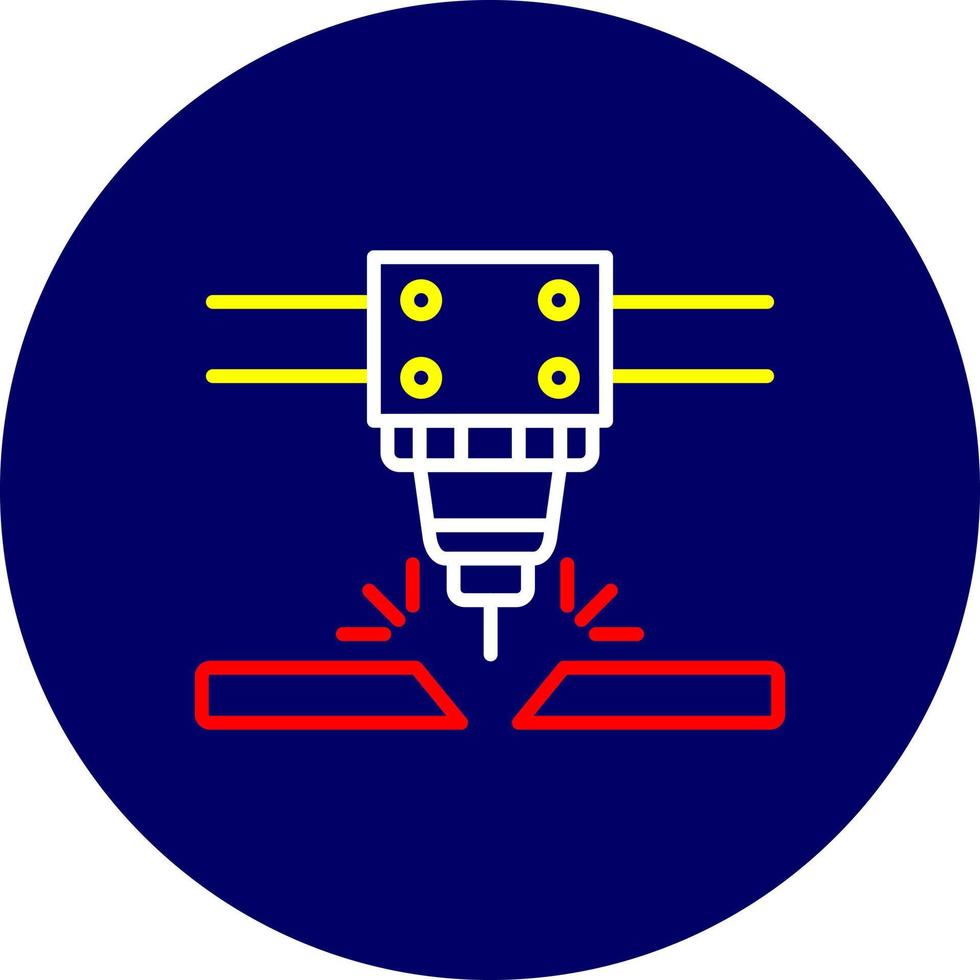 laser skärande maskin kreativ ikon design vektor