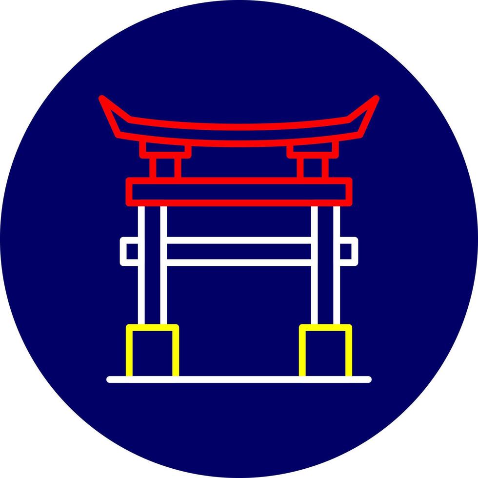 Torii-Tor kreatives Icon-Design vektor