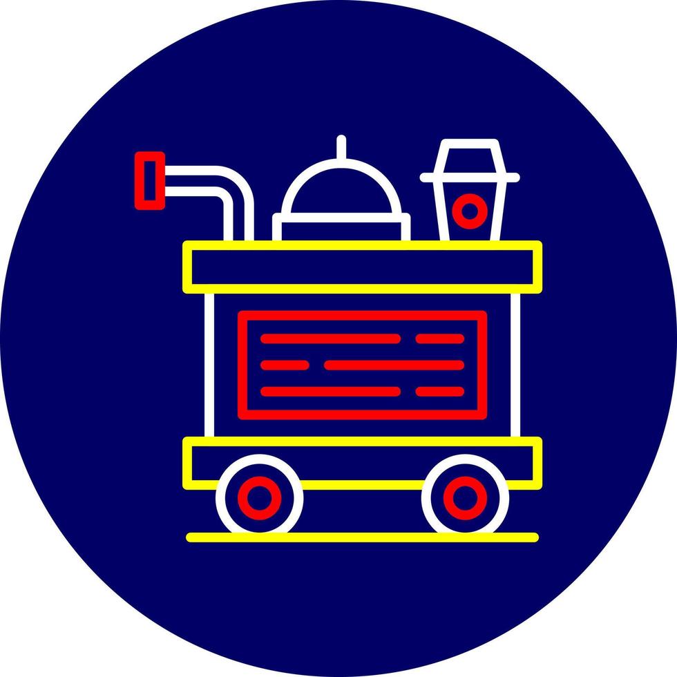 Food Trolley kreatives Icon-Design vektor