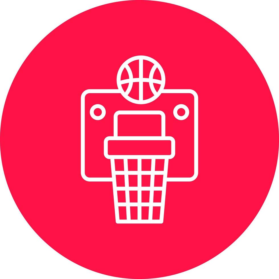 Basketballkorb kreatives Icon-Design vektor