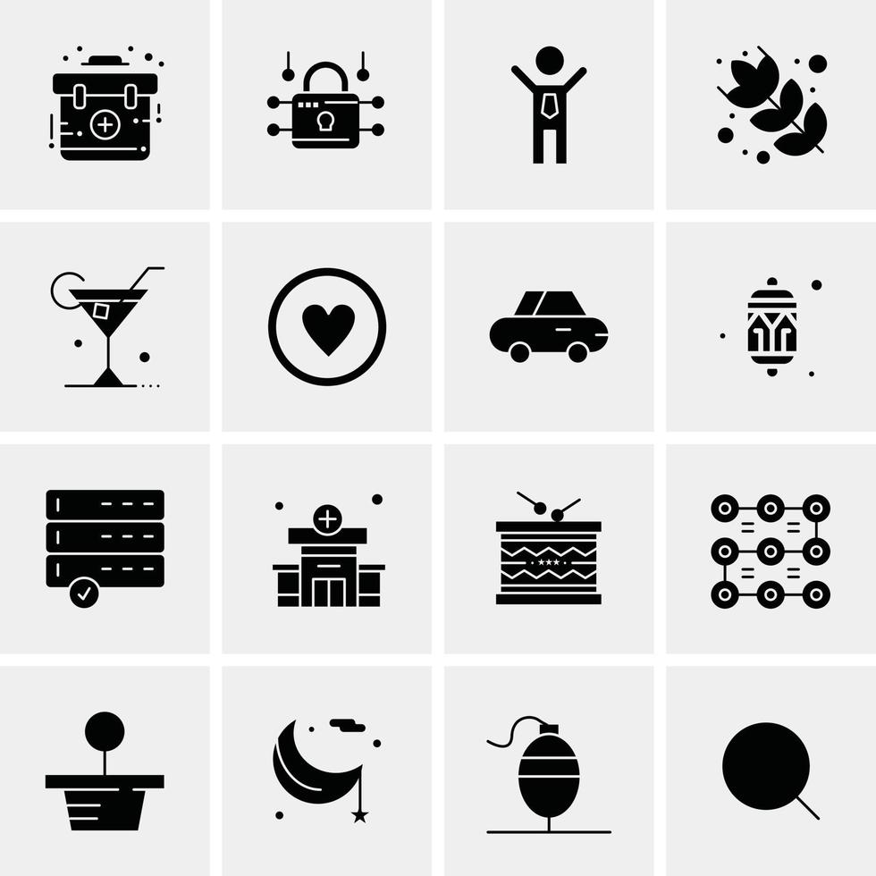 16 universelle Business-Icons Vektor kreative Icon-Illustration zur Verwendung in Web- und Mobilprojekten