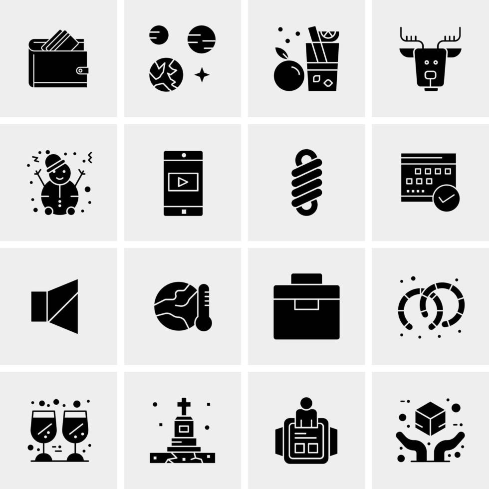 16 universelle Business-Icons Vektor kreative Icon-Illustration zur Verwendung in Web- und Mobilprojekten