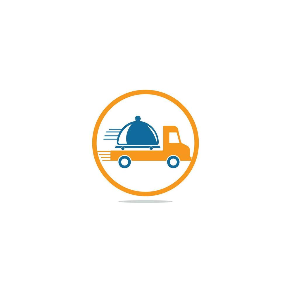 food truck logotyp formgivningsmall. mat leverans logotyp design vektor