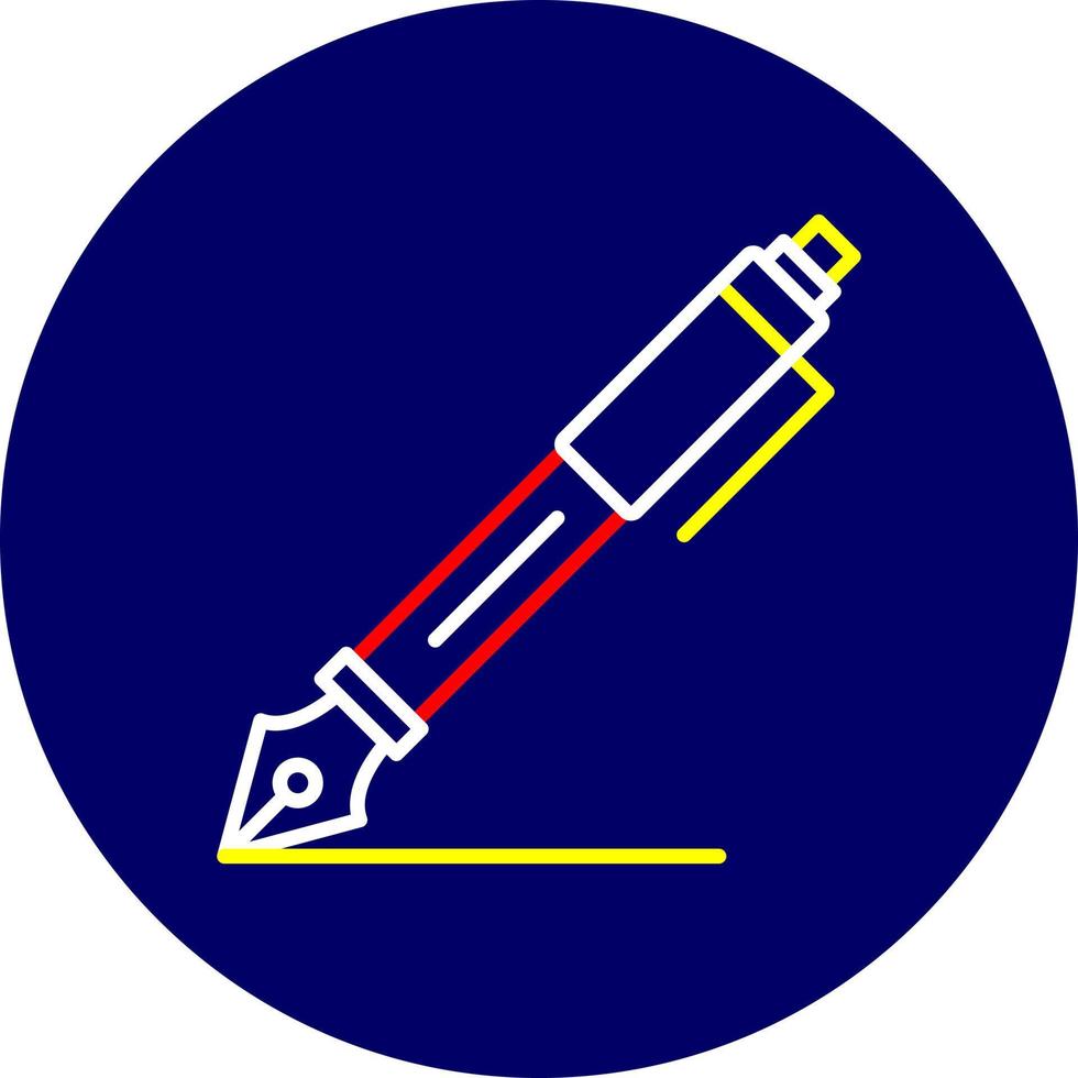 Füllfederhalter kreatives Icon-Design vektor