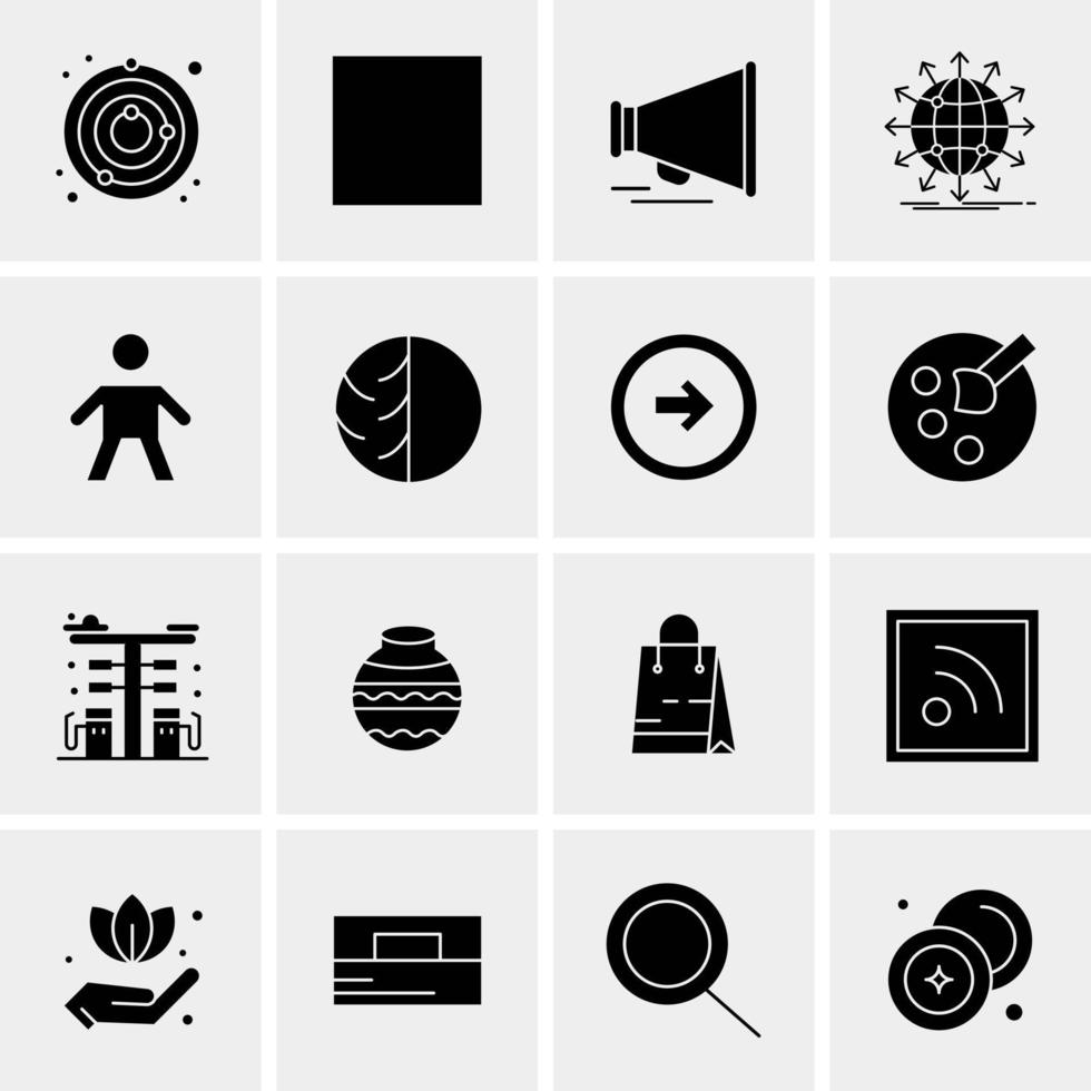 16 universelle Business-Icons Vektor kreative Icon-Illustration zur Verwendung in Web- und Mobilprojekten