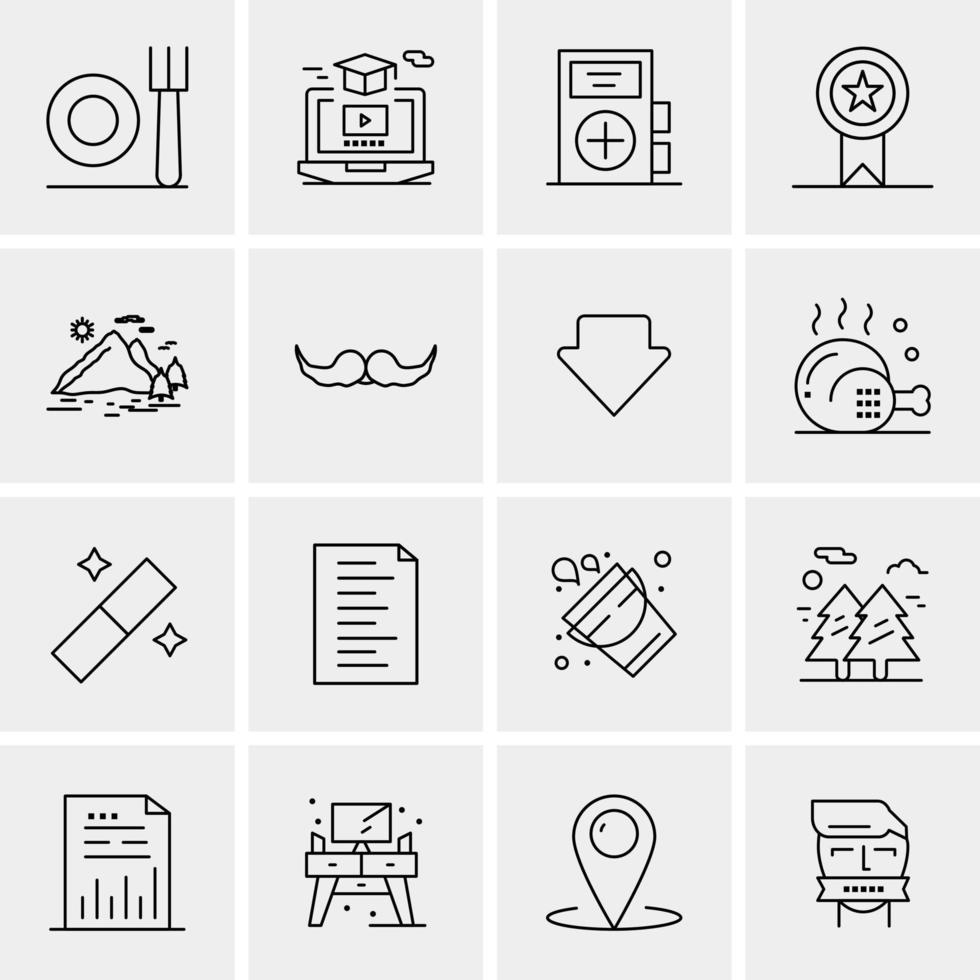 16 universelle Business-Icons Vektor kreative Icon-Illustration zur Verwendung in Web- und Mobilprojekten