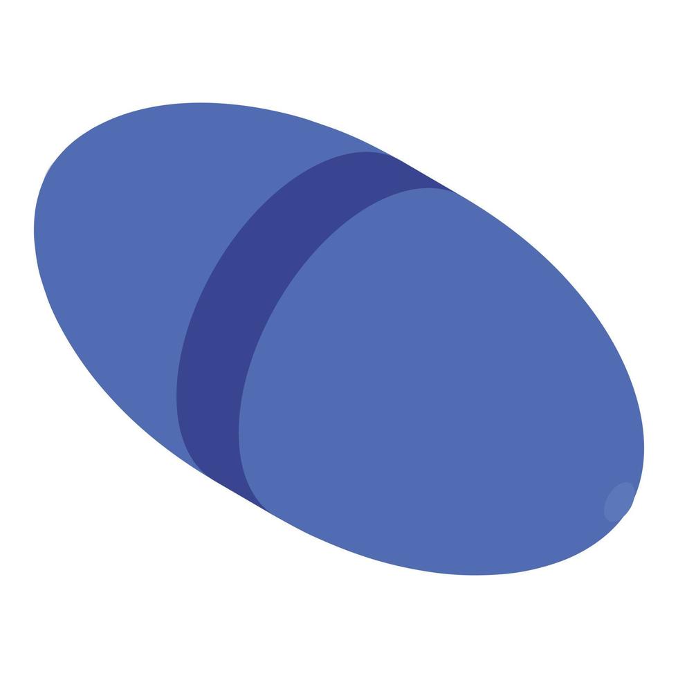 blaues Kapselsymbol, isometrischer Stil vektor