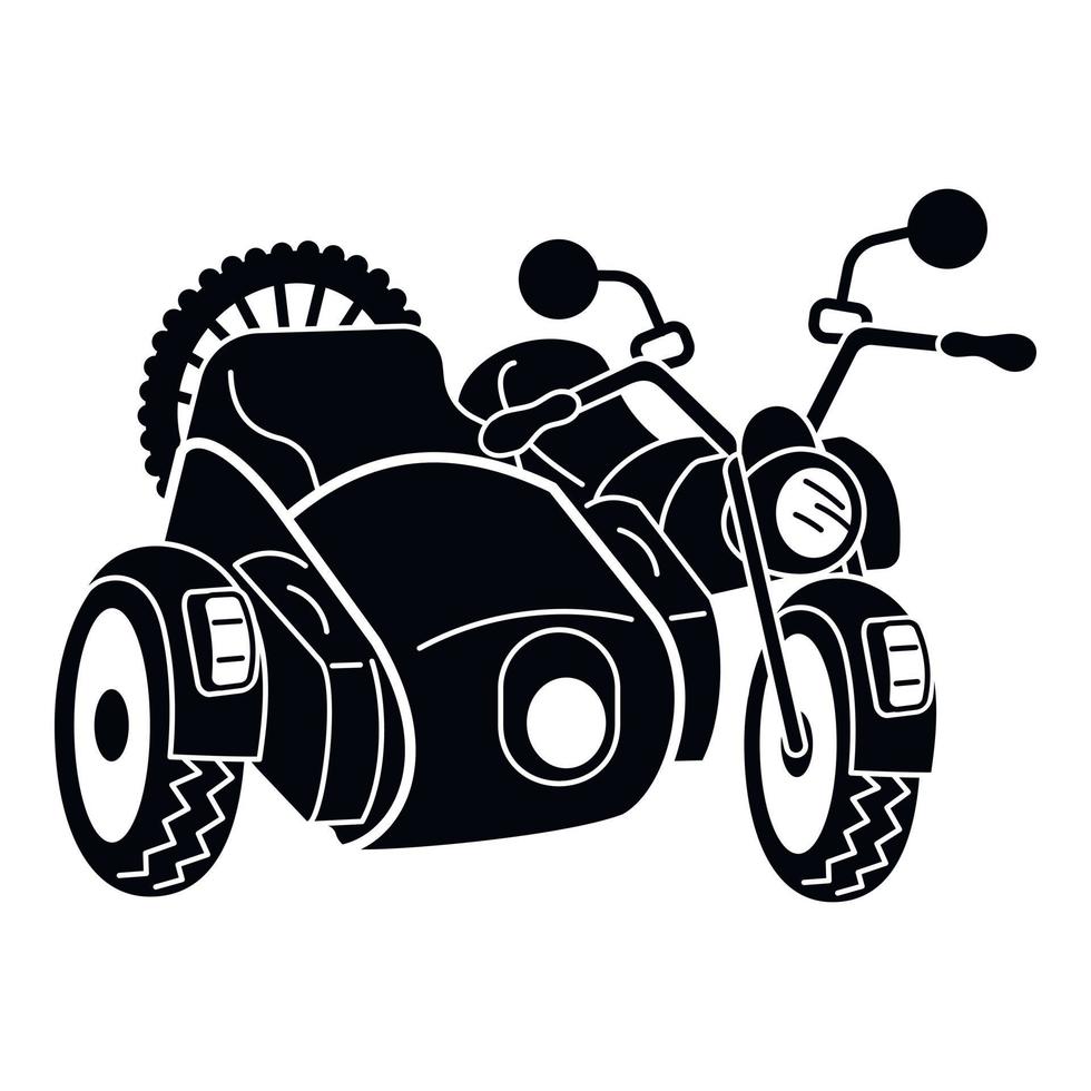 retro motorcykel ikon, enkel stil vektor