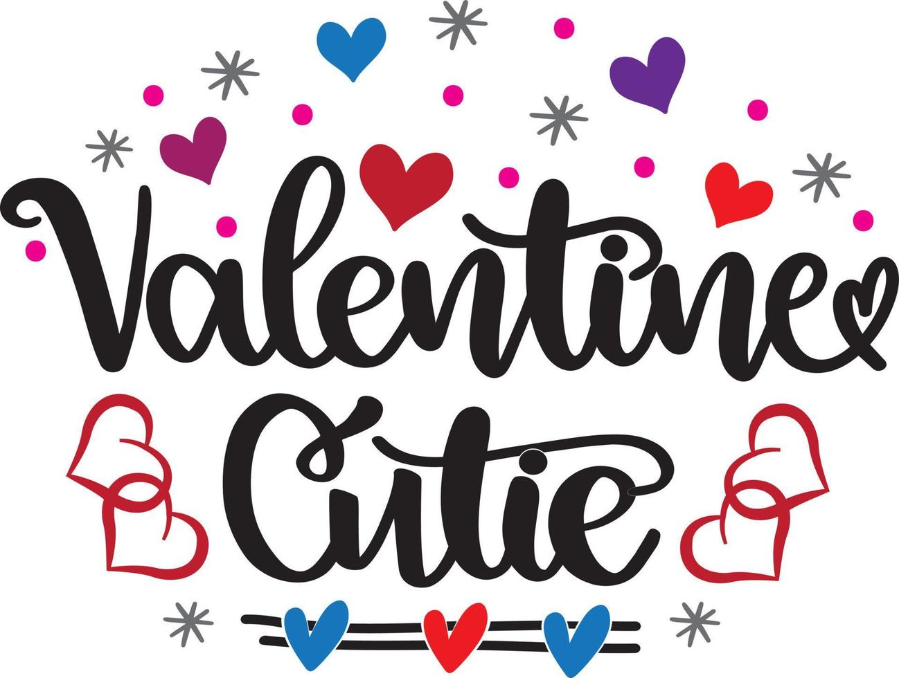 valentine cutie, valentinstag, herz, liebe, sei mein, urlaub, vektorillustrationsdatei vektor