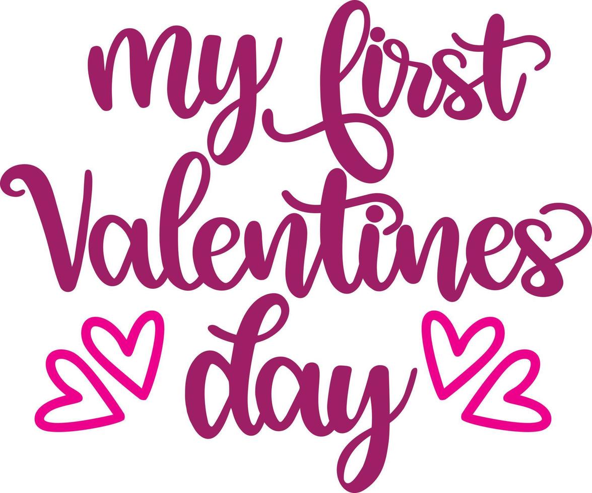 min först valentines dag, hjärta, valentines dag, kärlek, vara mina, Semester, vektor illustration fil