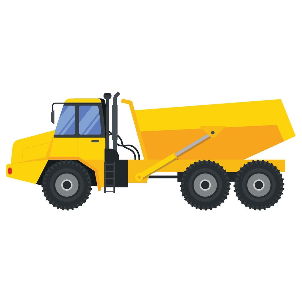 illustration för konstruktion maskineri fordon dumpa lastbil. vektor