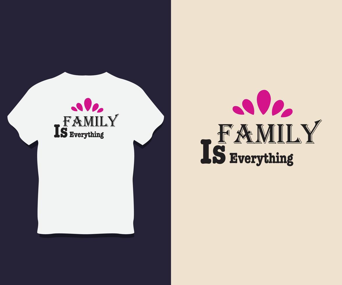 familj typografi t-shirt design med vektor