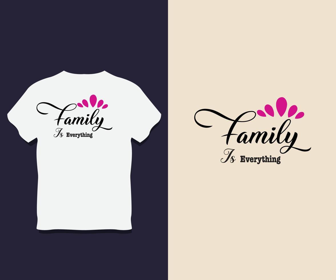 Familientypografie-T-Shirt-Design mit Vektor