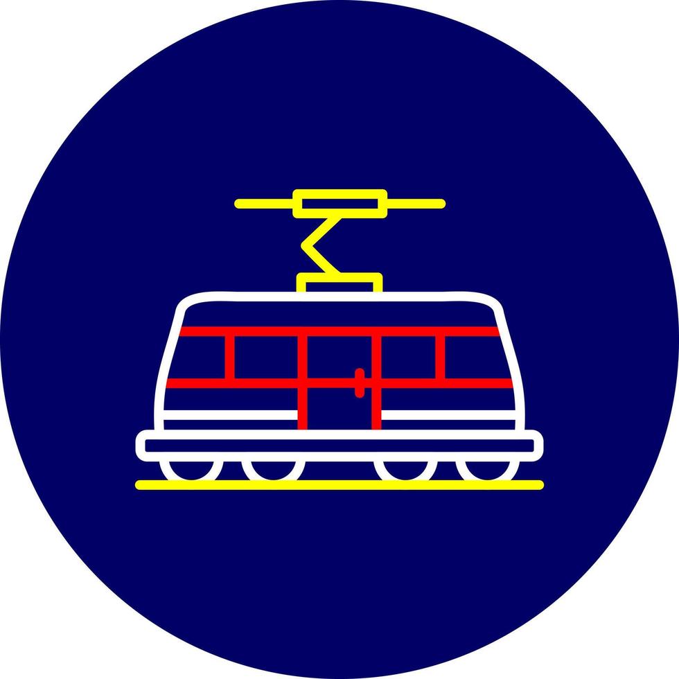 Straßenbahn kreatives Icon-Design vektor