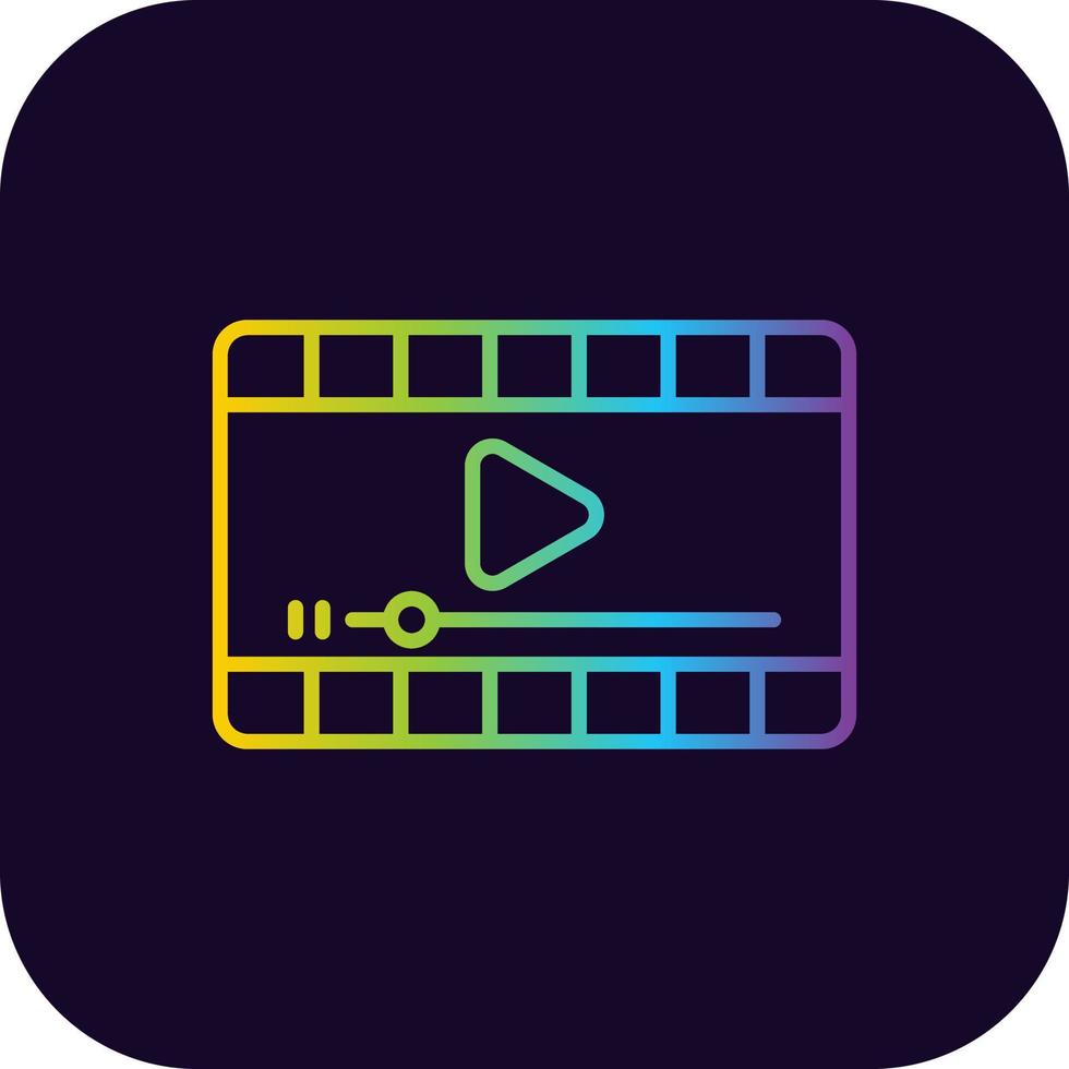 Video-Player kreatives Icon-Design vektor