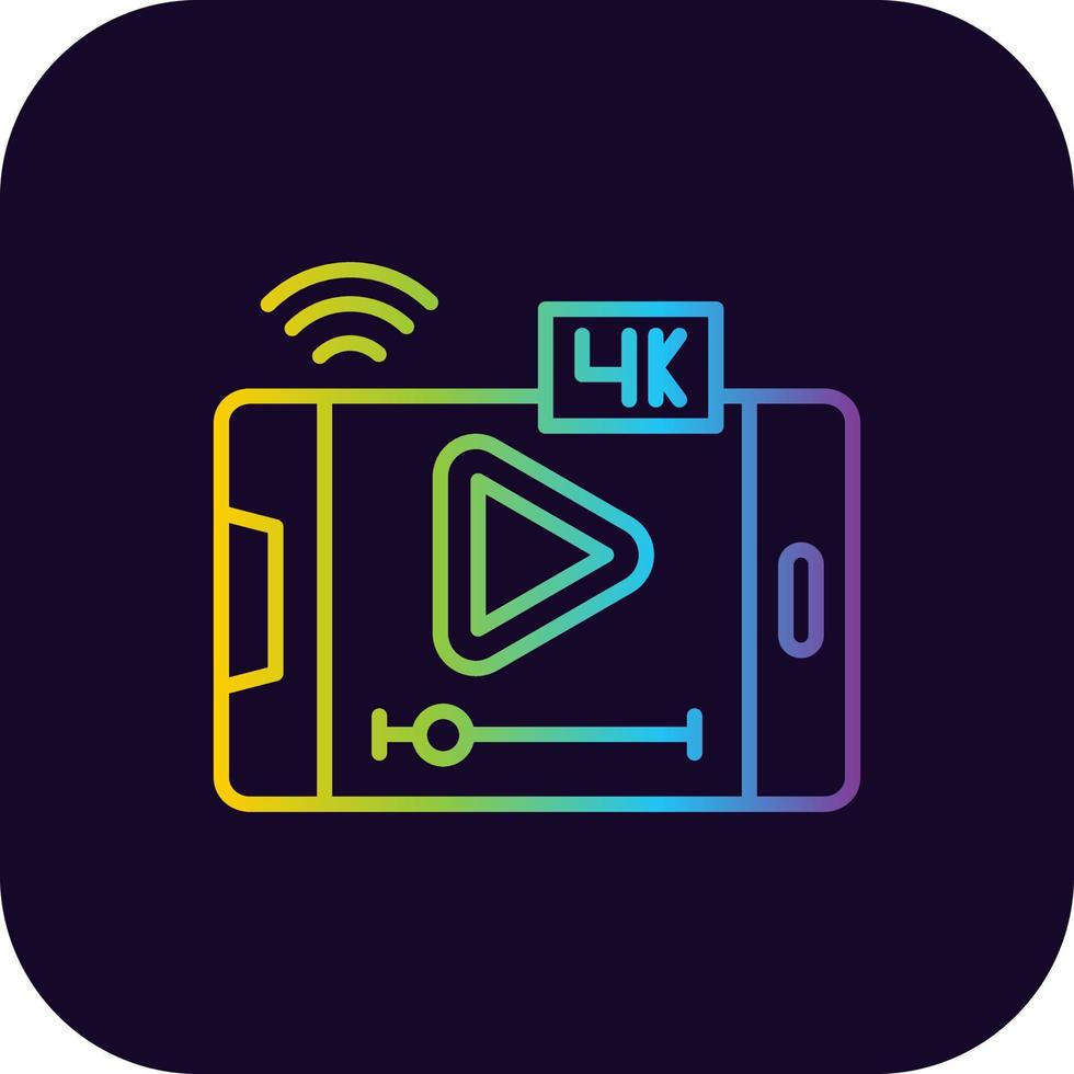 Video-Streaming kreatives Icon-Design vektor