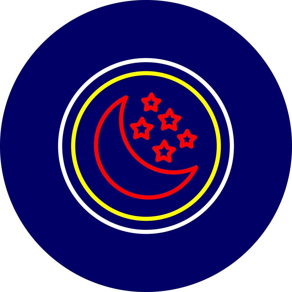 Nacht kreatives Icon-Design vektor