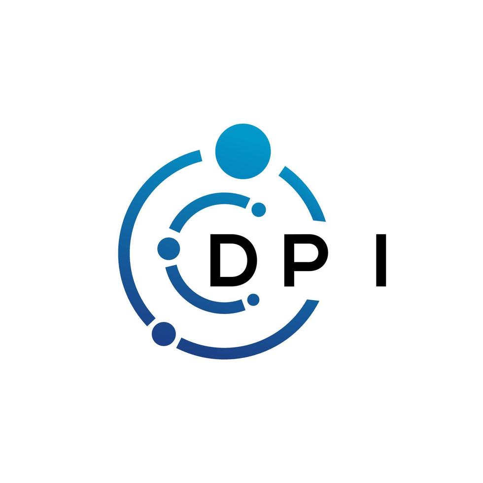 dpi-Brief-Logo-Design auf weißem Hintergrund. dpi kreative Initialen schreiben Logo-Konzept. dpi-Briefgestaltung. vektor