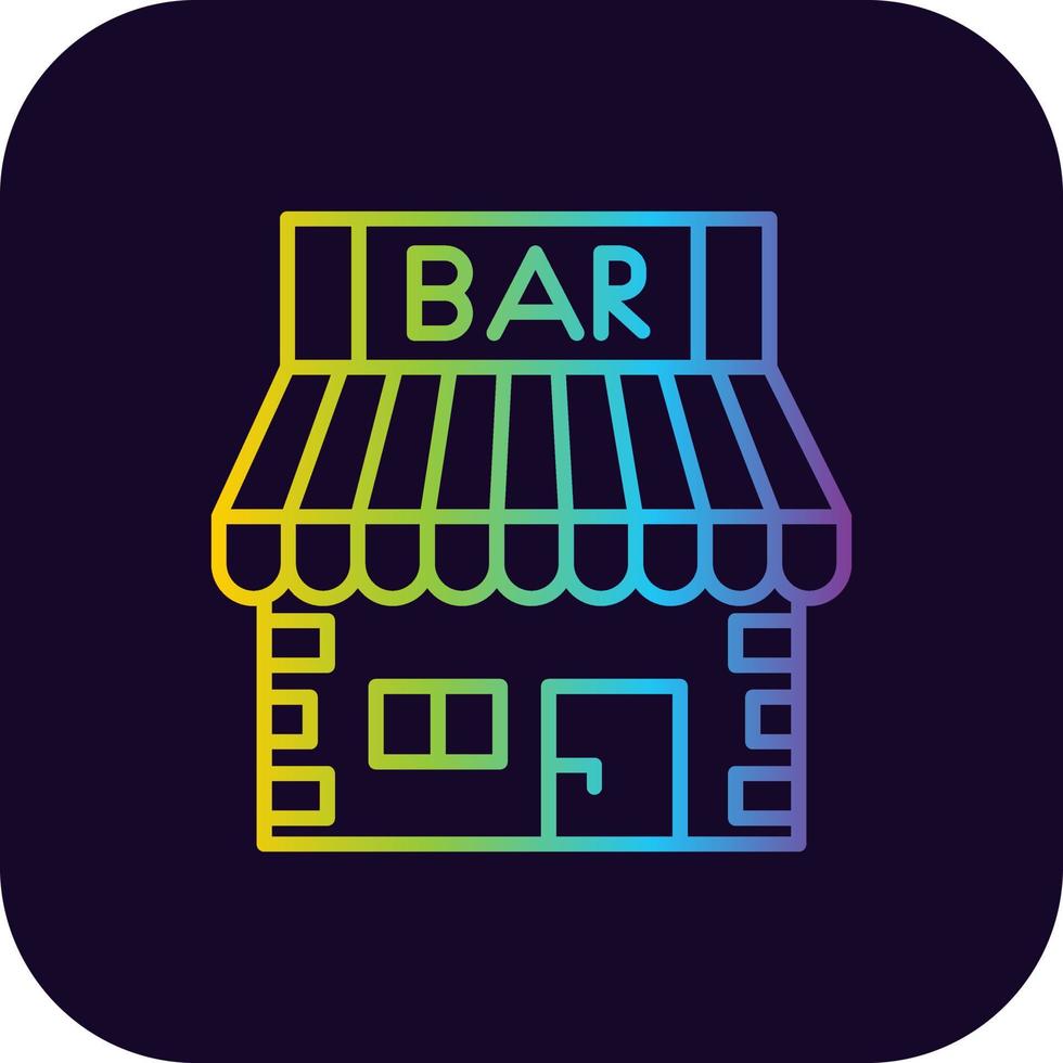 Bar-Shop kreatives Icon-Design vektor