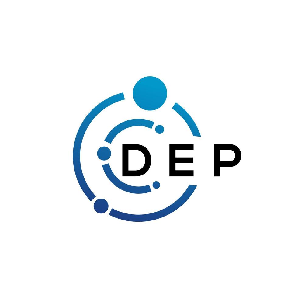 dep-Brief-Logo-Design auf weißem Hintergrund. dep kreative Initialen schreiben Logo-Konzept. dep Briefgestaltung. vektor