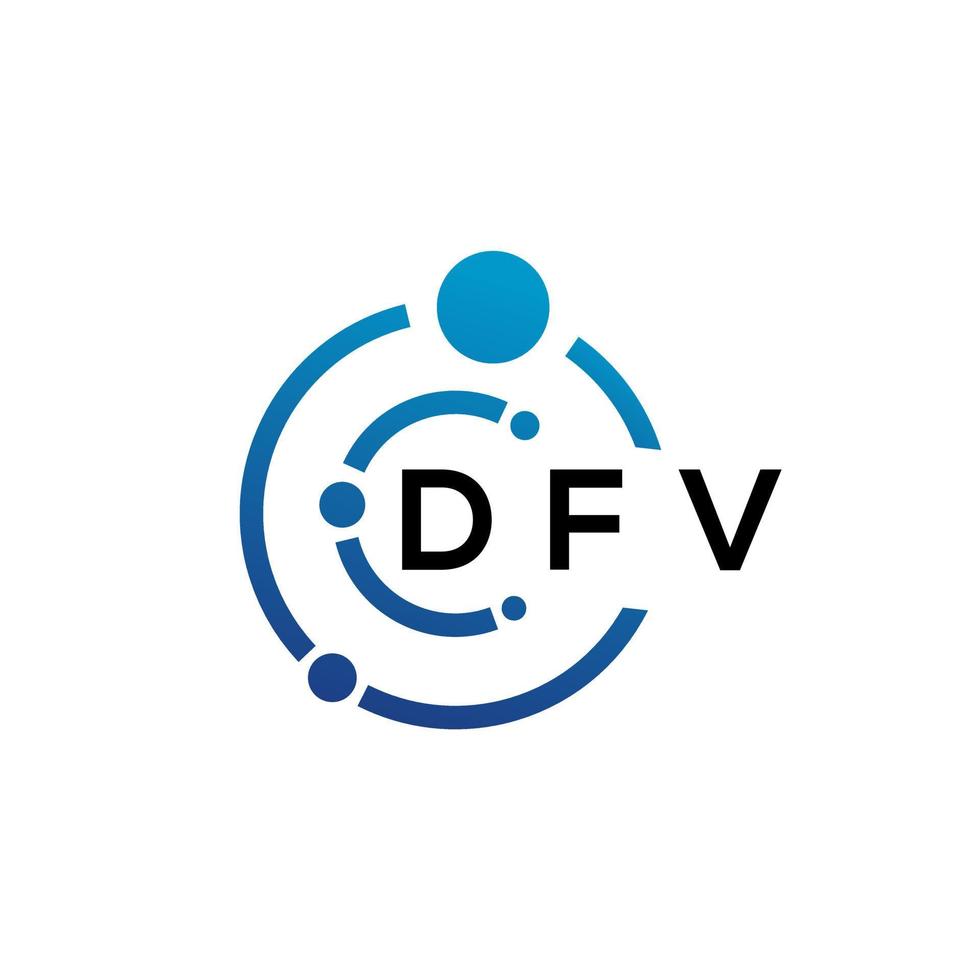 dfv-Brief-Logo-Design auf weißem Hintergrund. dfv kreative Initialen schreiben Logo-Konzept. dfv Briefgestaltung. vektor