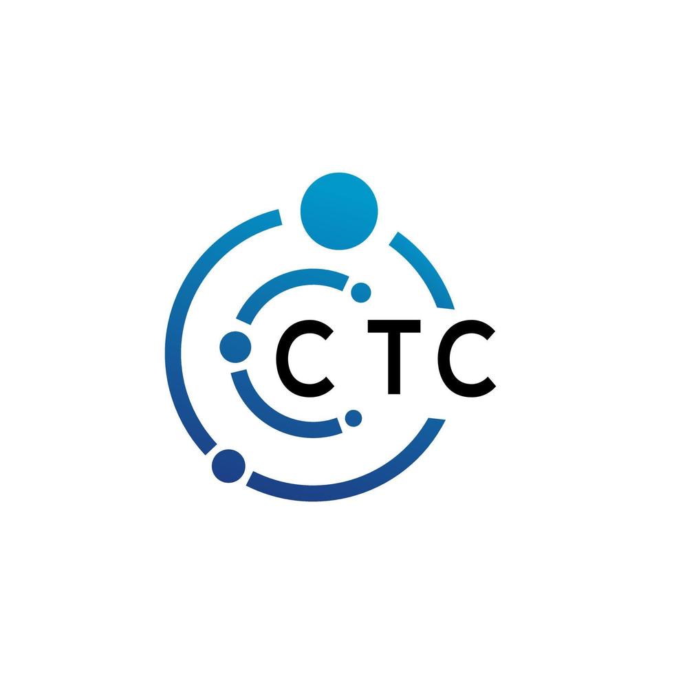 ctc brev logotyp design på vit bakgrund. ctc kreativ initialer brev logotyp begrepp. ctc brev design. vektor