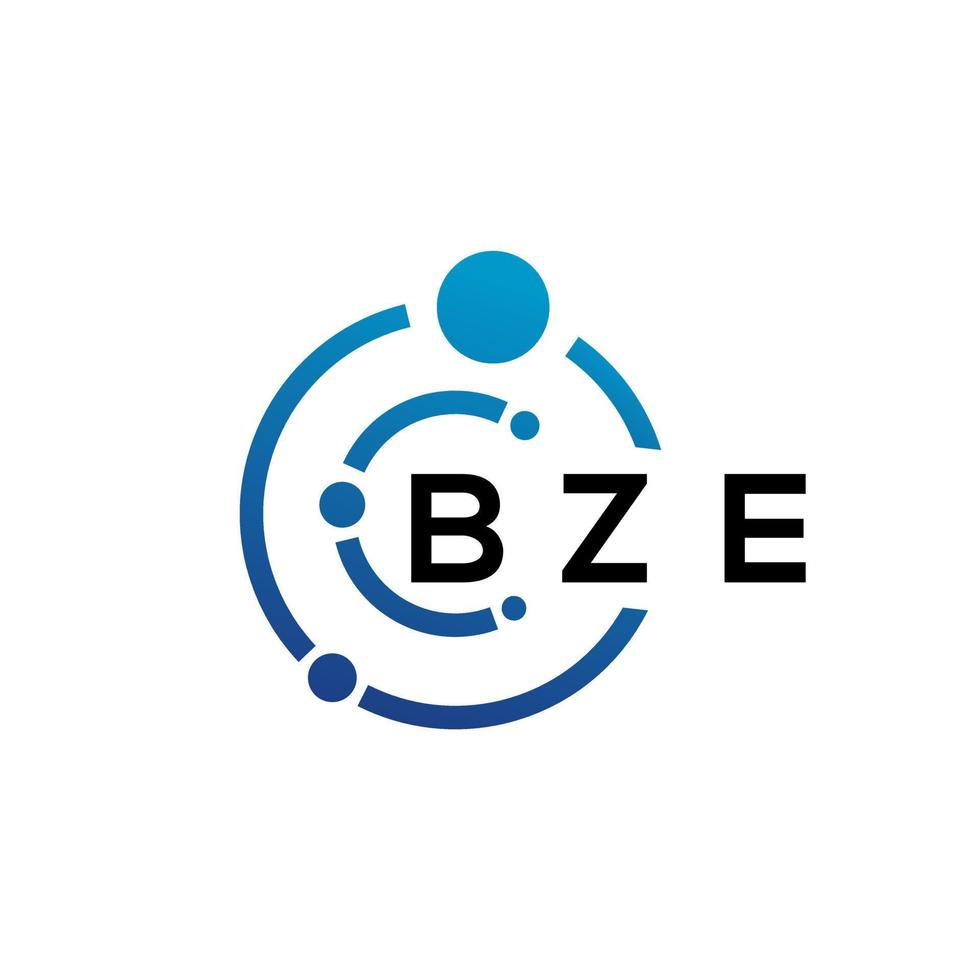 bze-Brief-Logo-Design auf weißem Hintergrund. bze kreative Initialen schreiben Logo-Konzept. bz Briefgestaltung. vektor