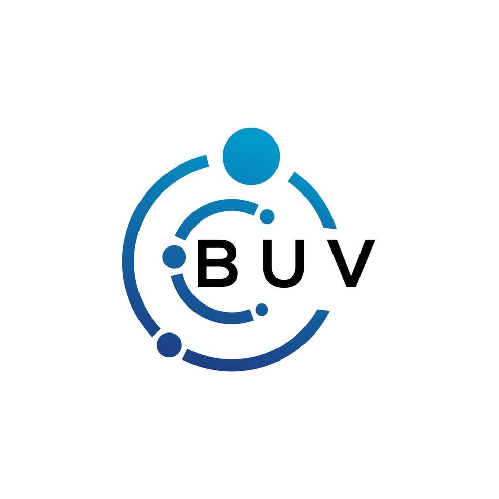 buv-Buchstaben-Logo-Design auf weißem Hintergrund. buv kreative Initialen schreiben Logo-Konzept. buv Briefgestaltung. vektor