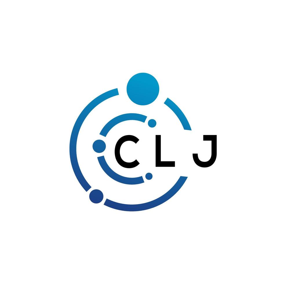 clj-Brief-Logo-Design auf weißem Hintergrund. clj kreatives Initialen-Buchstaben-Logo-Konzept. clj Briefgestaltung. vektor