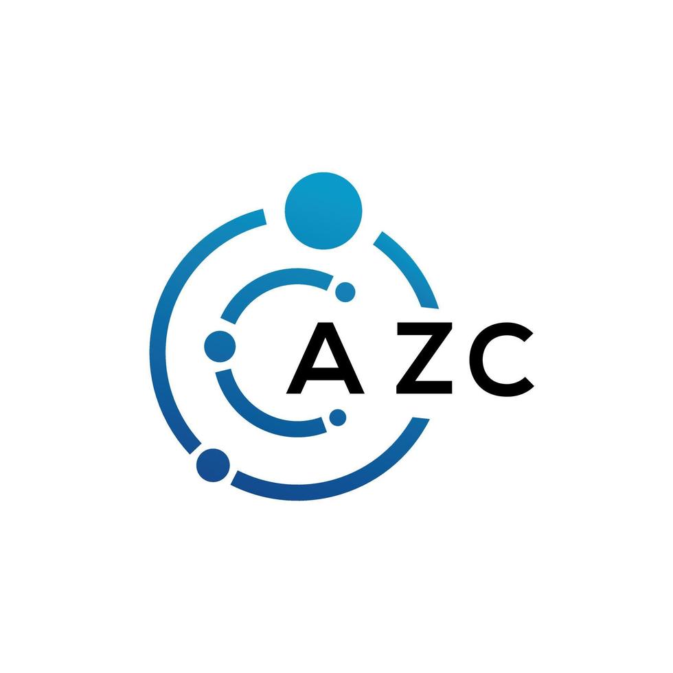 azc brev logotyp design på svart bakgrund. azc kreativa initialer brev logotyp koncept. azc bokstavsdesign. vektor