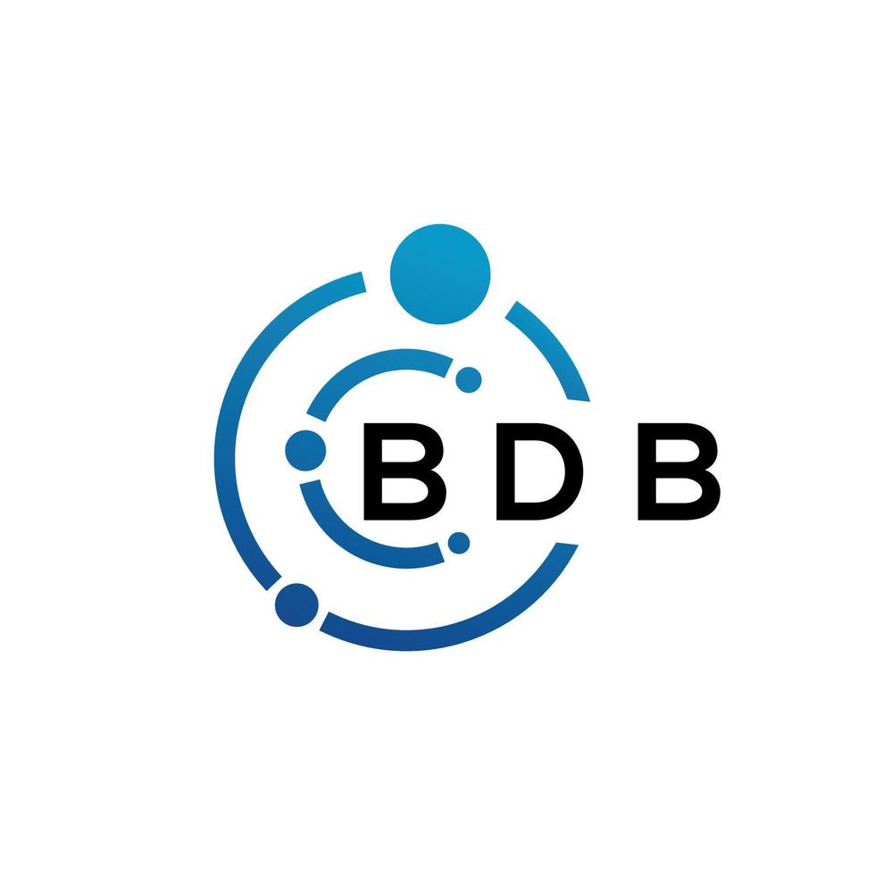 bdb brev logotyp design på svart bakgrund. bdb kreativa initialer bokstavslogotyp koncept. bdb bokstavsdesign. vektor