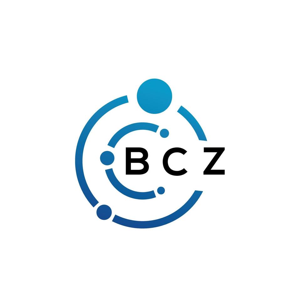 bcz-Buchstaben-Logo-Design auf schwarzem Hintergrund. bcz kreative Initialen schreiben Logo-Konzept. bcz-Briefgestaltung. vektor