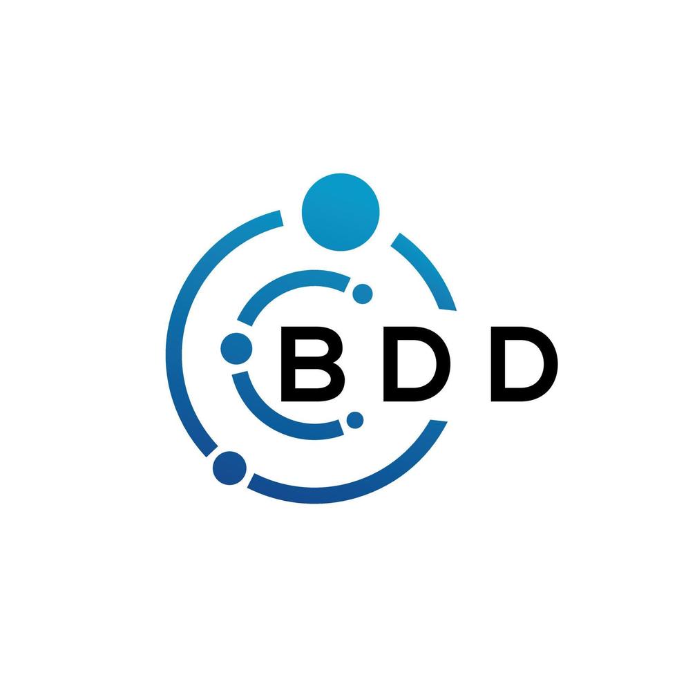 bdd brev logotyp design på svart bakgrund. bdd kreativa initialer brev logotyp koncept. bdd bokstavsdesign. vektor