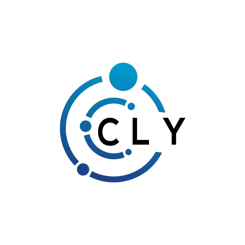 Cly-Brief-Logo-Design auf weißem Hintergrund. cly kreative Initialen schreiben Logo-Konzept. Cly-Brief-Design. vektor