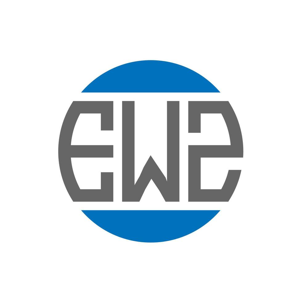 ewz-Brief-Logo-Design auf weißem Hintergrund. ewz creative initials circle logo-konzept. ewz Briefgestaltung. vektor