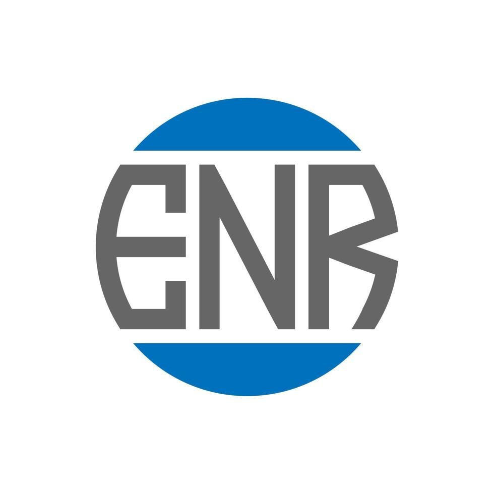 enr brev logotyp design på vit bakgrund. enr kreativ initialer cirkel logotyp begrepp. enr brev design. vektor