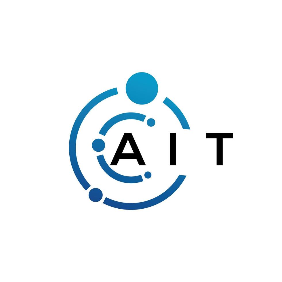 ait brev logotyp design på svart bakgrund. ait kreativ initialer brev logotyp begrepp. ait brev design. vektor