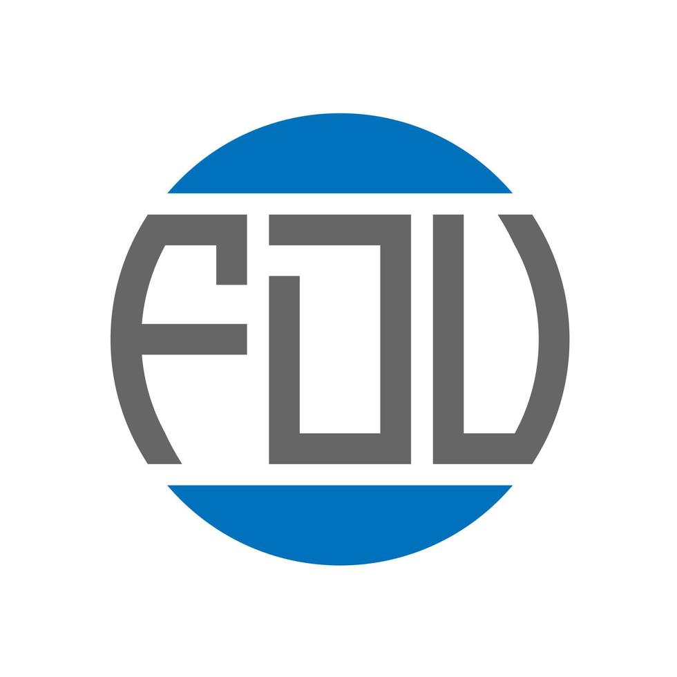 fdu brev logotyp design på vit bakgrund. fdu kreativ initialer cirkel logotyp begrepp. fdu brev design. vektor