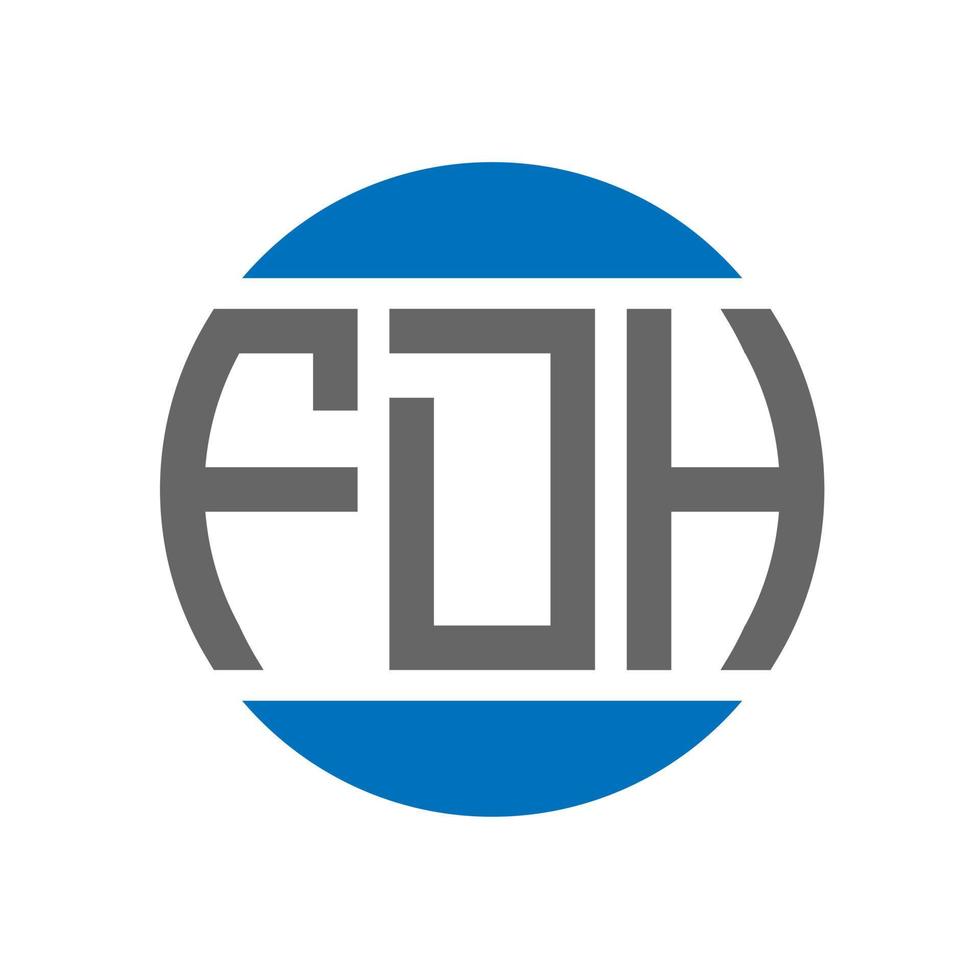 fdh brev logotyp design på vit bakgrund. fdh kreativ initialer cirkel logotyp begrepp. fdh brev design. vektor