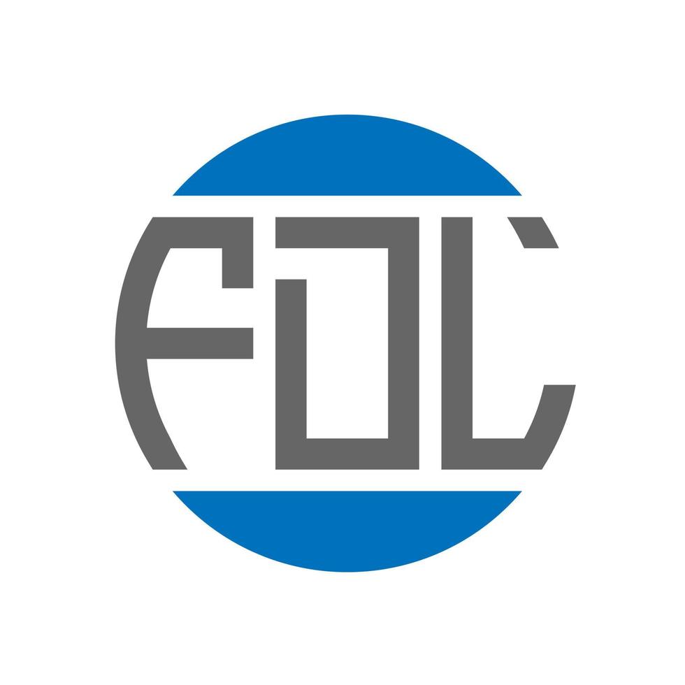 fdl brev logotyp design på vit bakgrund. fdl kreativ initialer cirkel logotyp begrepp. fdl brev design. vektor