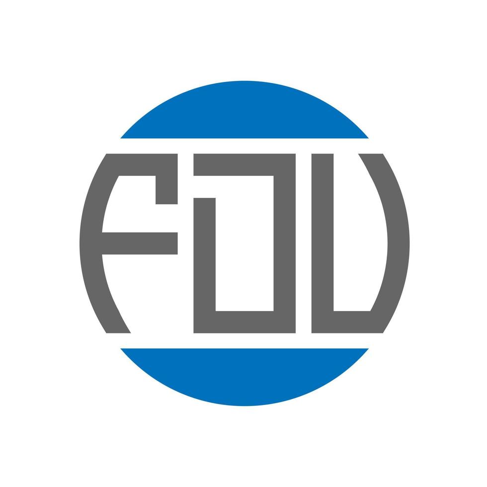 fdv-Brief-Logo-Design auf weißem Hintergrund. fdv creative initials circle logo-konzept. fdv Briefgestaltung. vektor